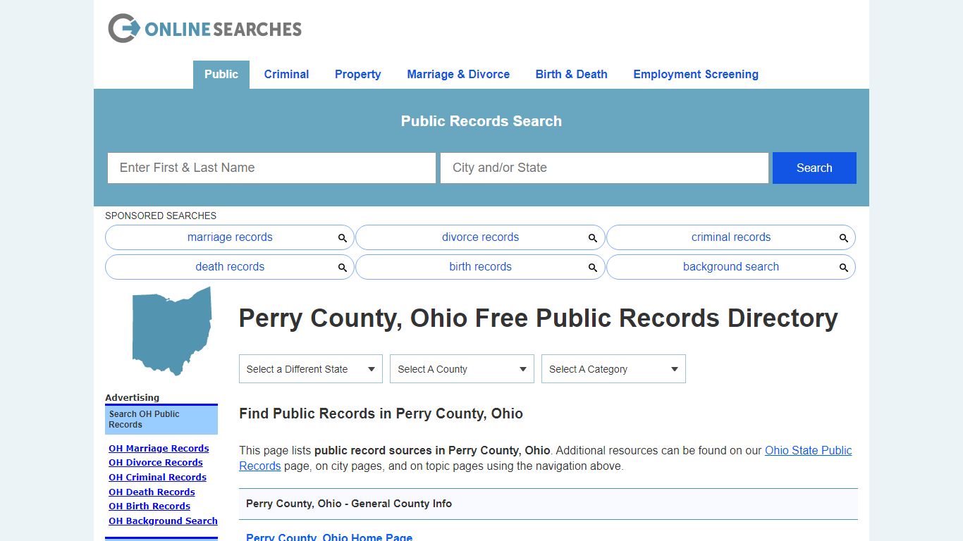 Perry County, Ohio Public Records Directory