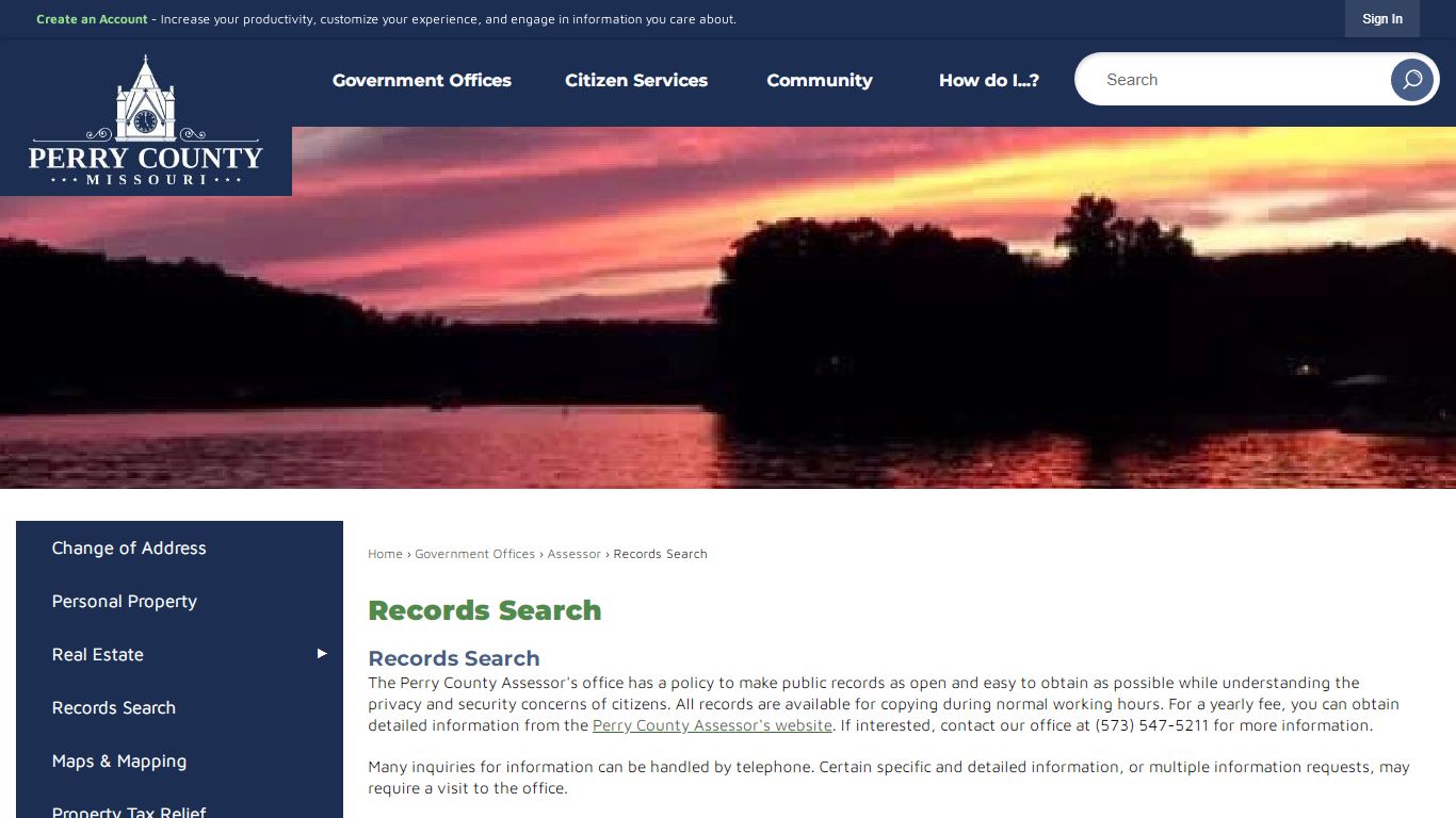 Records Search | Perry County, MO - Official Website